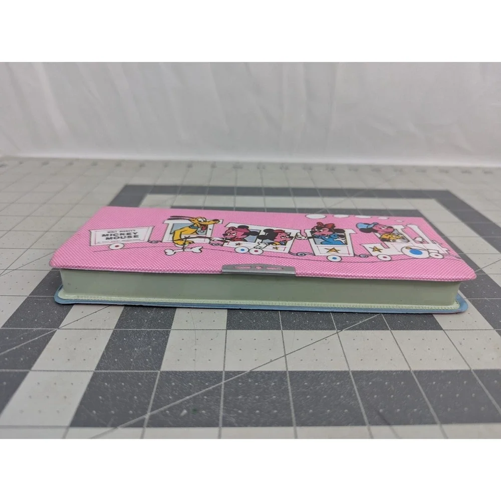 Vintage‎ Walt Disney Mickey Mouse Train Pencil Holder Case 3x8 Inch